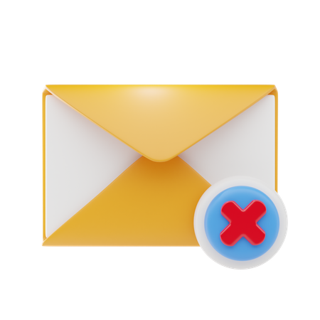 Delete Email  3D Icon