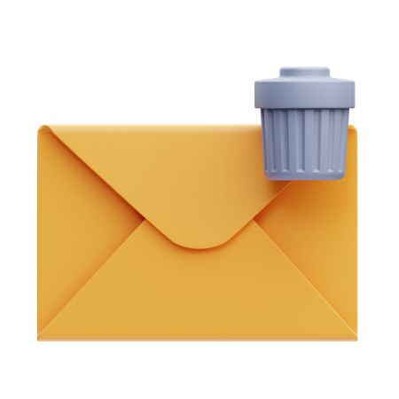 Delete Email  3D Icon