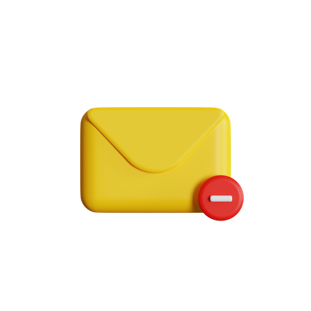 Delete Email  3D Icon