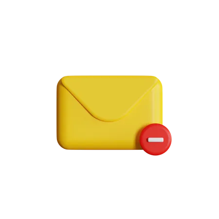 Delete Email  3D Icon