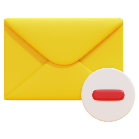 Delete Email  3D Icon