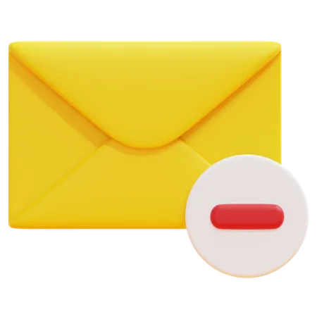 Delete Email  3D Icon