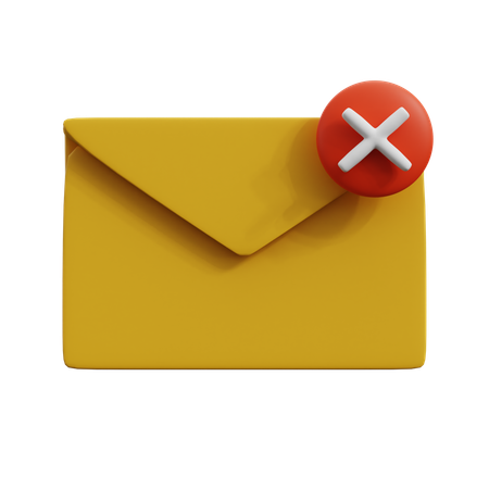 Delete Email  3D Icon