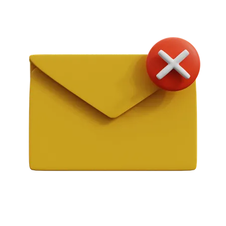 Delete Email  3D Icon