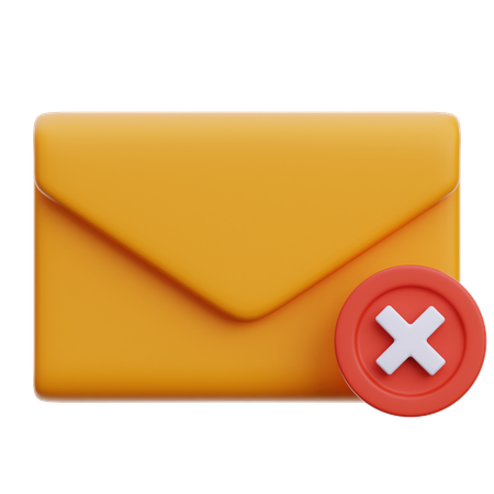 Delete Email  3D Icon