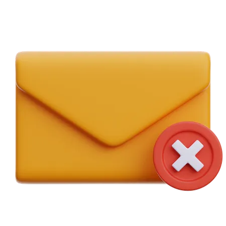 Delete Email  3D Icon