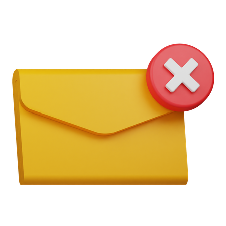 Delete Email  3D Icon