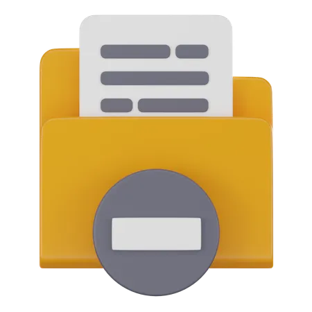 Delete Folder Icon Perfect For Conveying The Importance Of Data Management And Protection In The Digital Realm 3 D Render Illustration 3D Icon