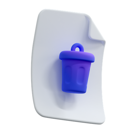 파일 삭제  3D Icon