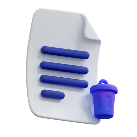 파일 삭제  3D Icon