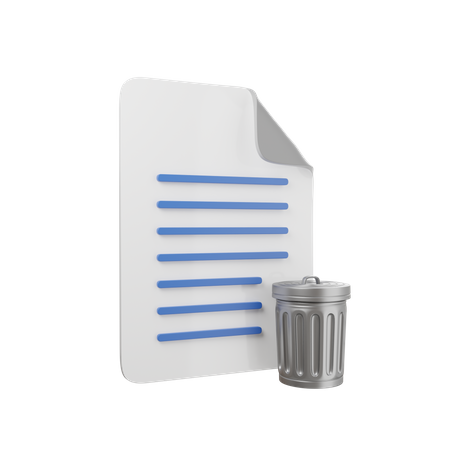 Delete File  3D Icon