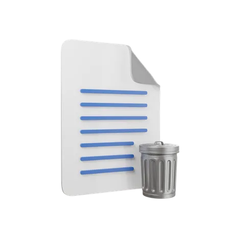 Delete File  3D Icon