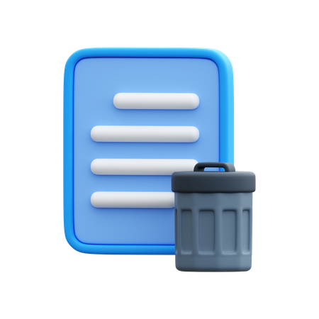 Delete File  3D Icon