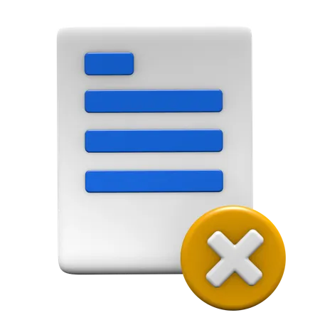 Delete file  3D Icon
