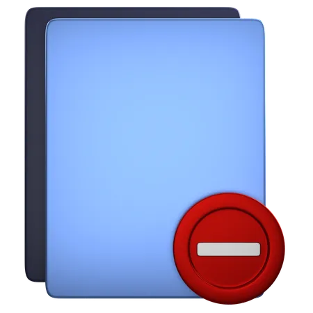 Delete File  3D Icon