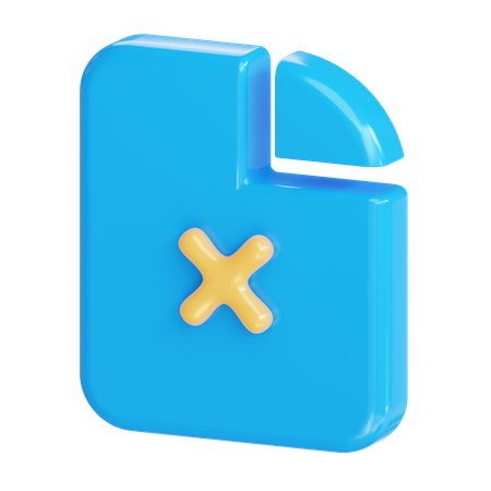 Delete file  3D Icon