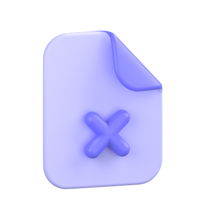 Delete-file 3D Icon