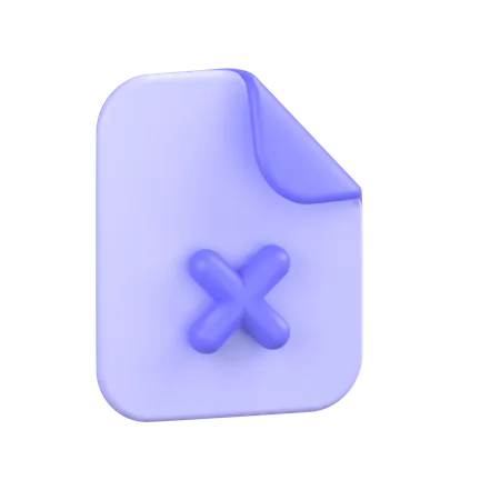 Delete-file 3D Icon