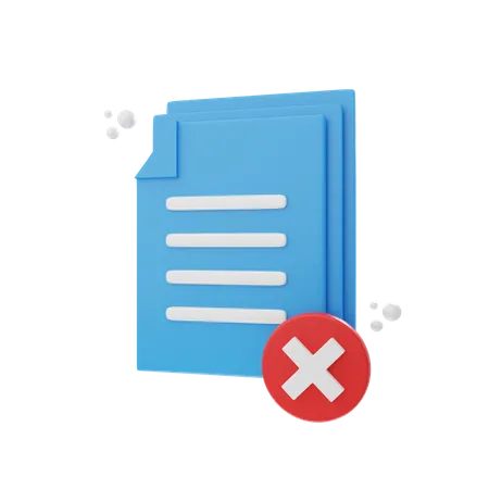 3 D Rendering Declined Document Icon Object 3D Icon