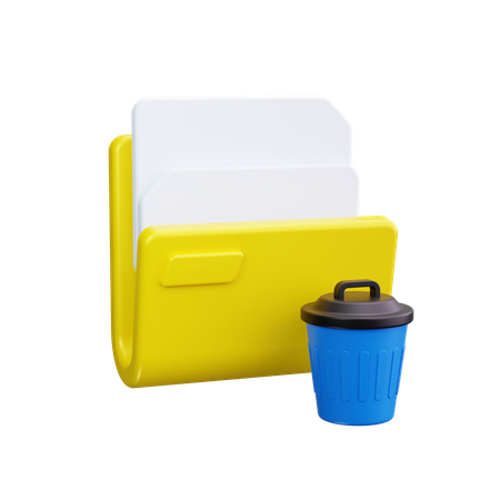 Delete Folder  3D Icon