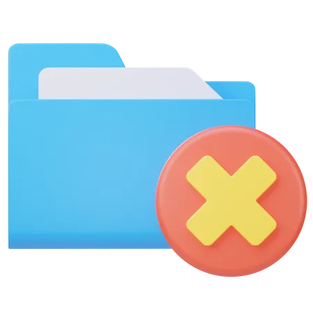 Delete folder  3D Icon