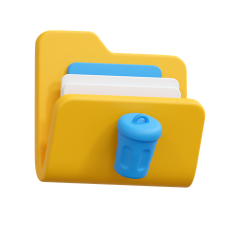 Delete folder  3D Icon