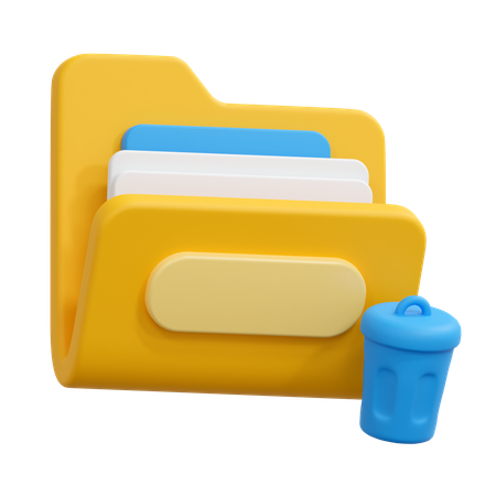 Delete folder  3D Icon