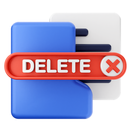 Delete Folder  3D Icon