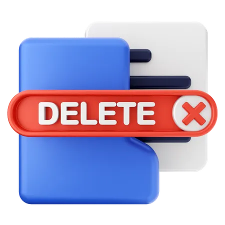 Delete Folder  3D Icon