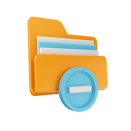 Delete Folder  3D Icon