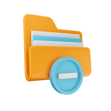 Delete Folder  3D Icon