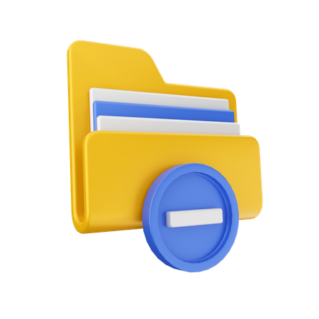 Delete Folder  3D Icon