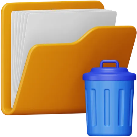 Delete Folder  3D Icon