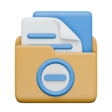 Delete Folder  3D Icon