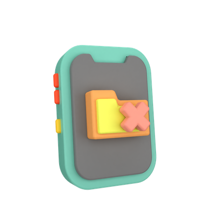 Delete Folder  3D Icon