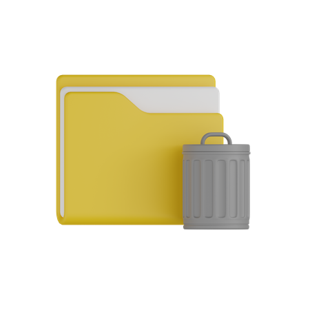 Delete Folder  3D Icon
