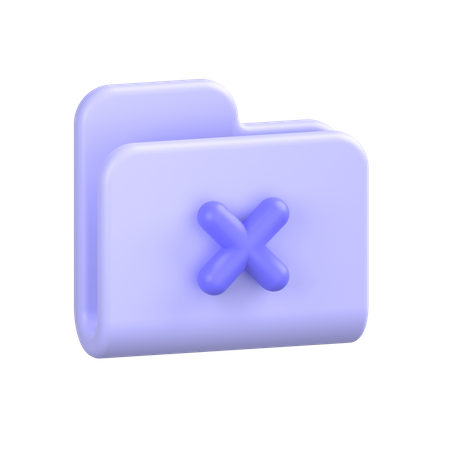 Delete-folder 3D Icon