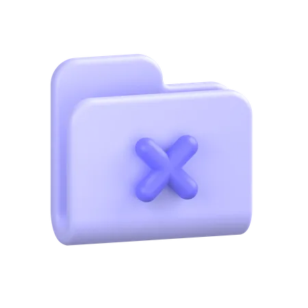 Delete-folder 3D Icon