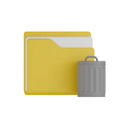 Trash Bin Folder Setting 3D Icon