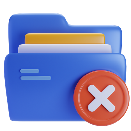 Delete folder 3D Icon