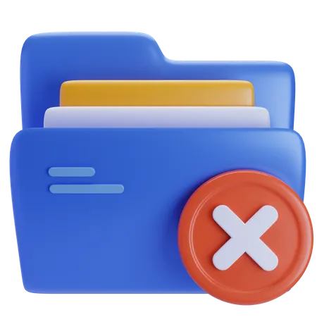Delete folder 3D Icon