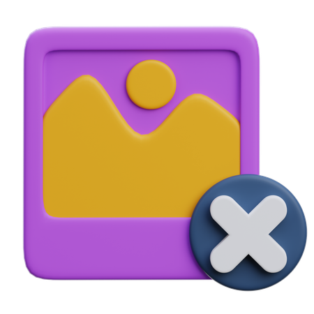 이미지 삭제  3D Icon