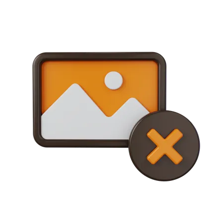 Delete Image  3D Icon