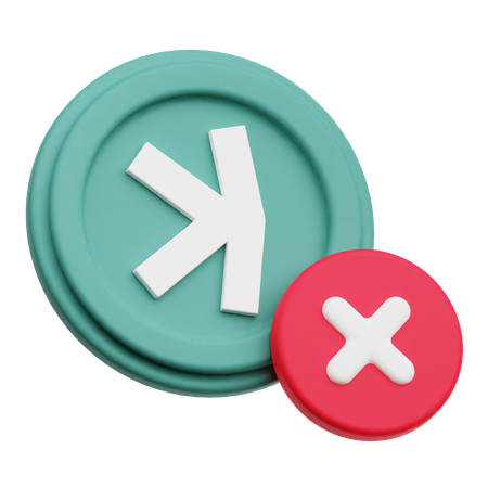 Delete Kaspa  3D Icon