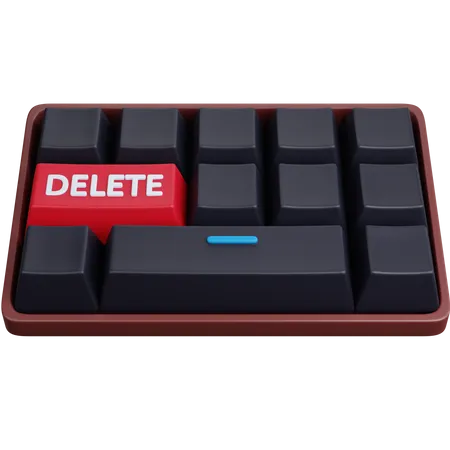 3 D Illustration Icon Computer Keyboard With Delete Key 3D Icon