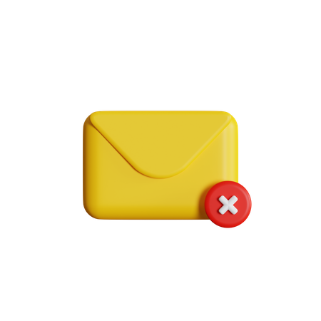 Delete Mail  3D Icon