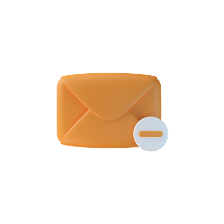Delete Mail  3D Icon