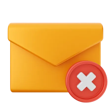 Delete Mail Message  3D Icon