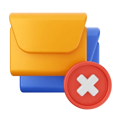 Delete Mail Message  3D Icon