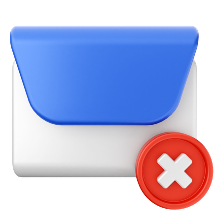 Delete Mail Message  3D Icon